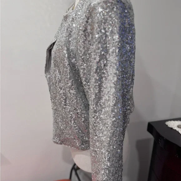 Good American Silver Sequin Cardigan - Picture 4 of 11